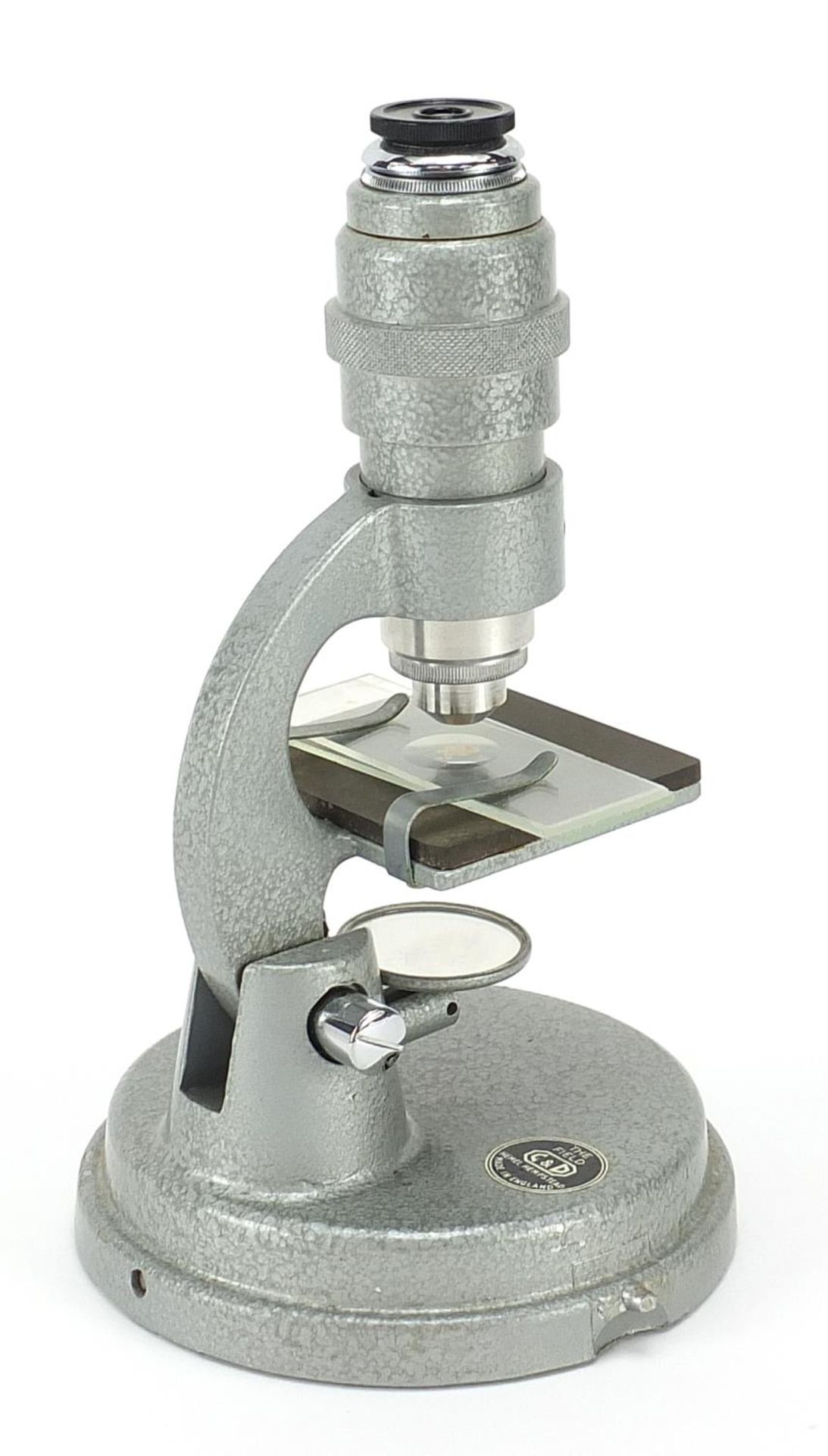 Vintage travelling microscope with case, 19cm high - Image 3 of 6