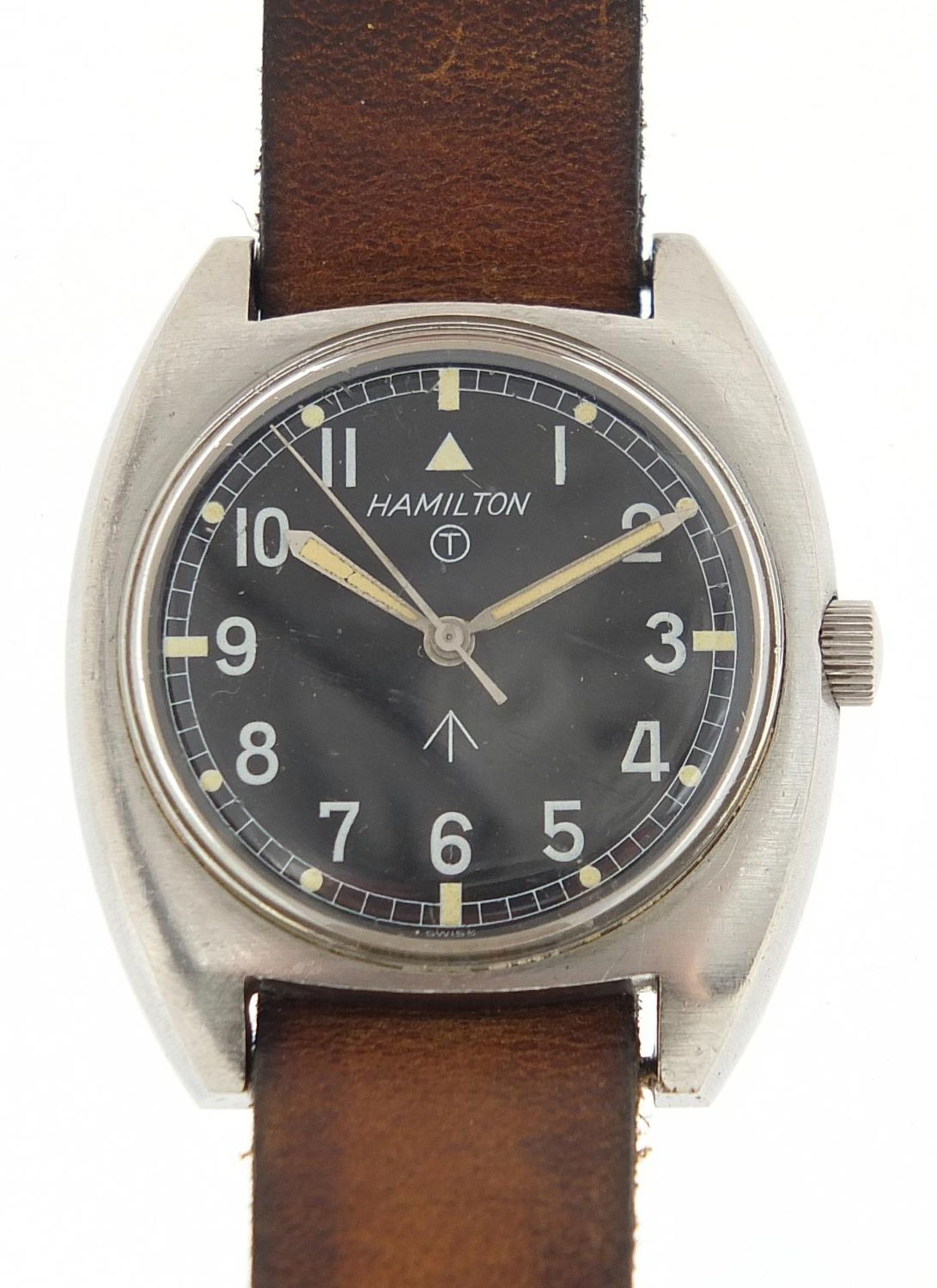 Hamilton, military issue gentlemen's wristwatch, the case engraved 6bb/5238290 2808/74, the case