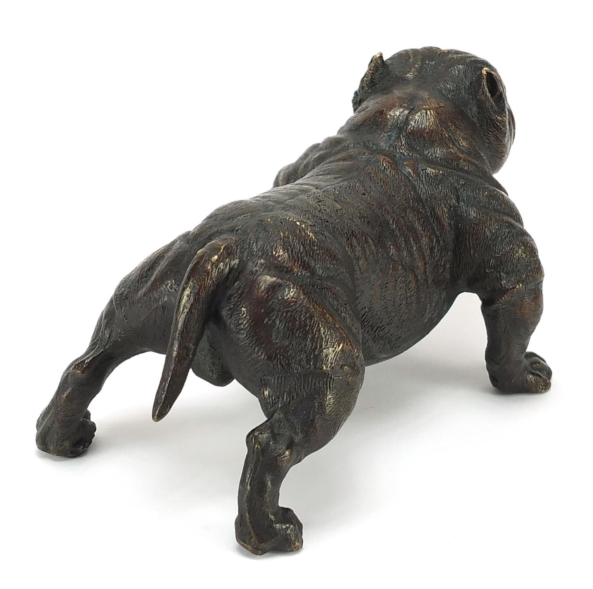 Patinated bronze English Bull Terrier, 18cm in length - Image 2 of 3