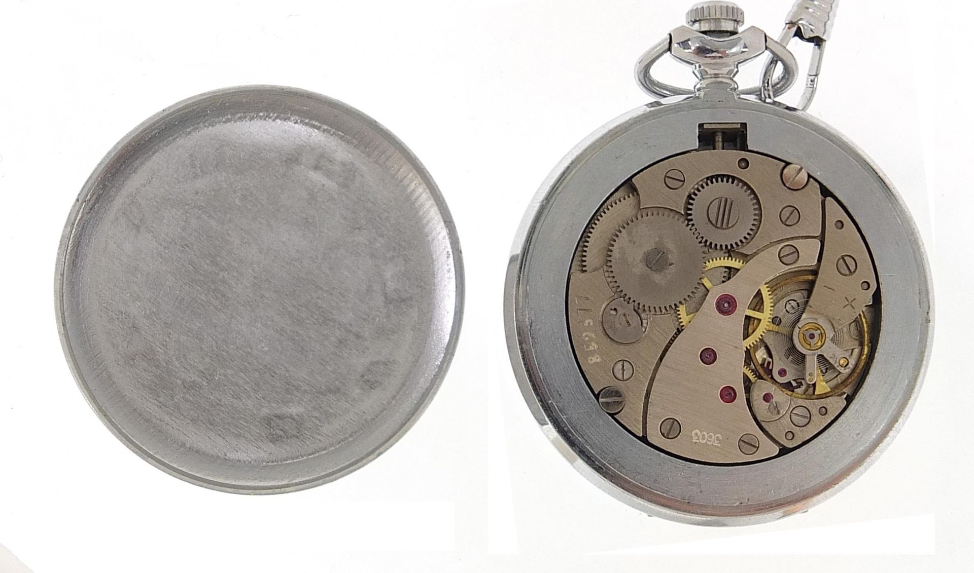 Two Russian railway and shipping interest pocket watches, each 50mm in diameter - Image 4 of 5