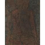 Abstract composition, three quarter length portrait of a female, impasto oil on canvas, mounted