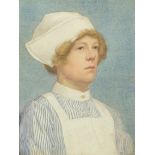 Thomas Capel Walton Smith - Head and shoulders portrait of a nurse, early 20th century monogrammed