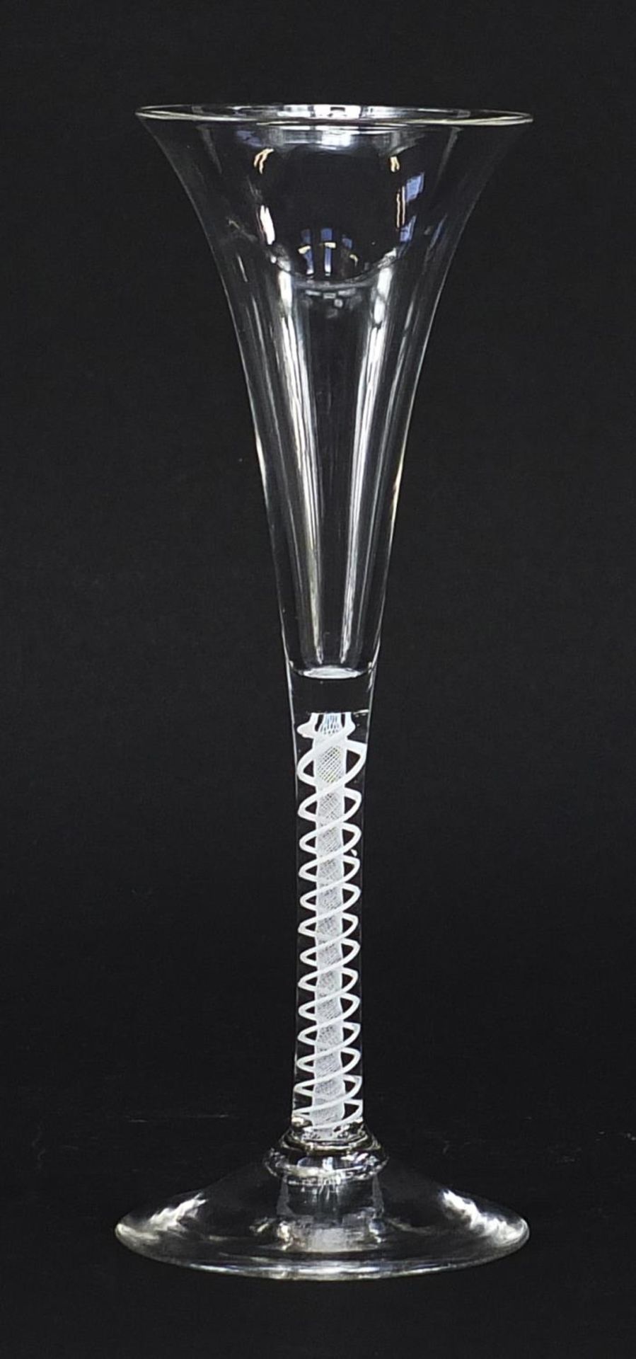 18th century wine glass with multiple opaque twist stem, 19.5cm high - Image 2 of 3