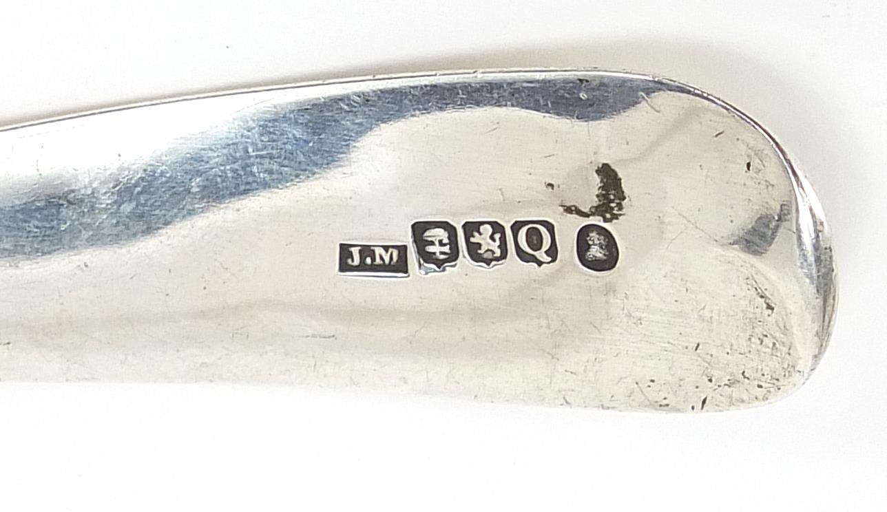 William IV Scottish silver ladle, J M maker's mark, Glasgow 1835, 17cm in length, 46.5g - Image 3 of 3