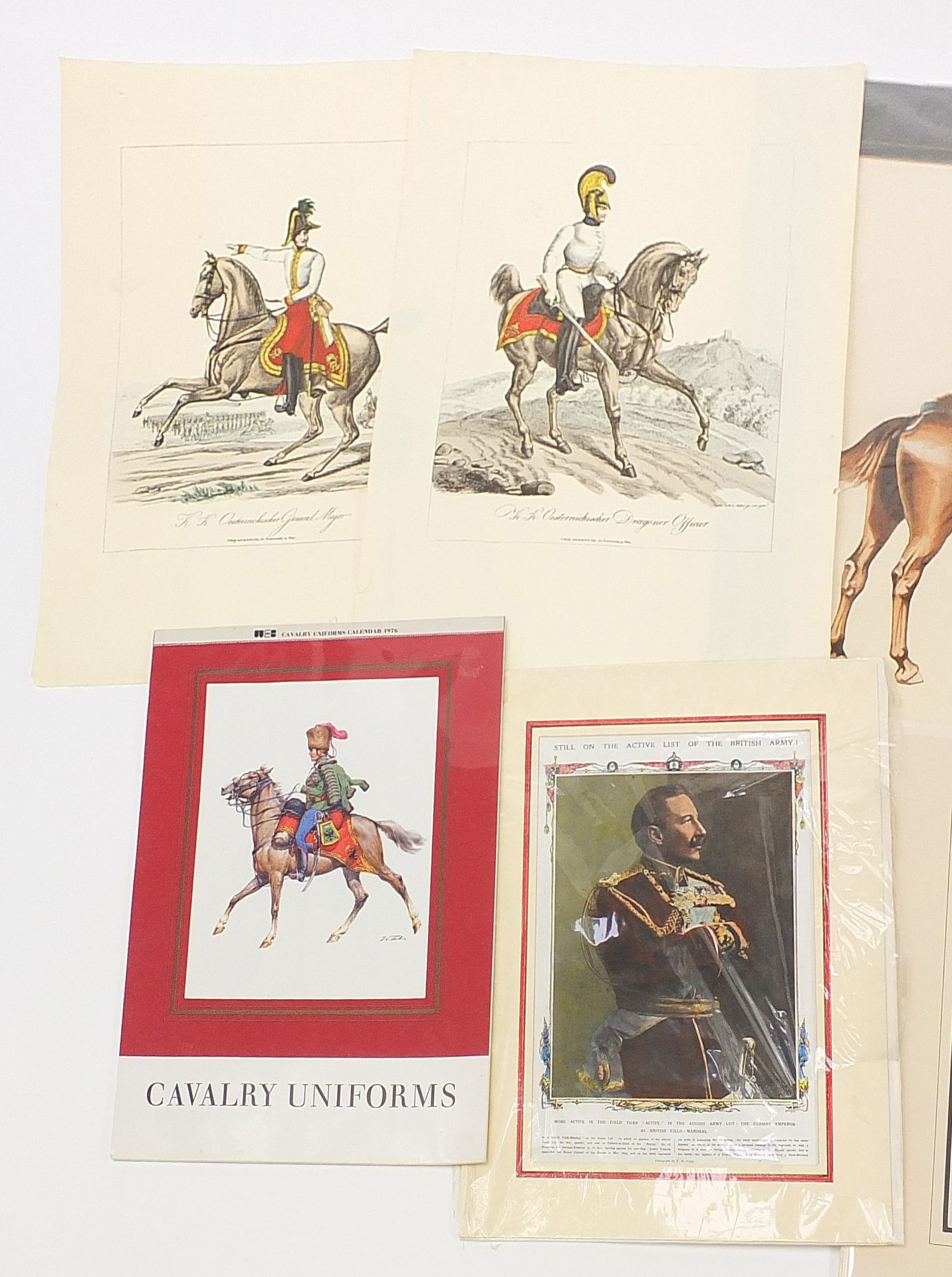 Soldiers in military dress, drum banners and soldiers on horseback, collection of military - Image 2 of 4