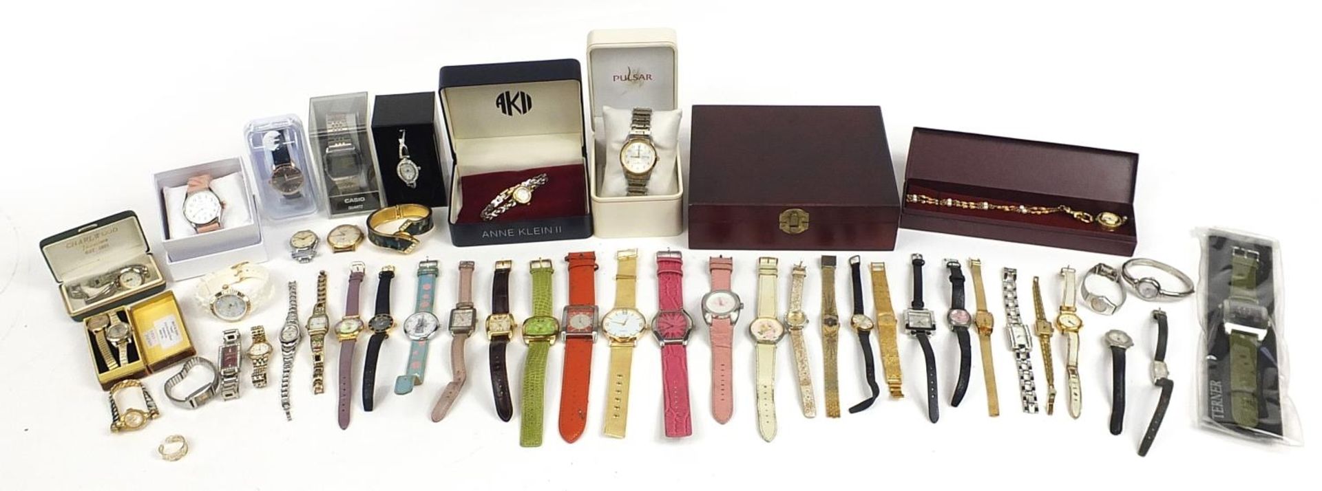 Large collection of vintage and later ladies and gentlemen's wristwatches including Orpheo,