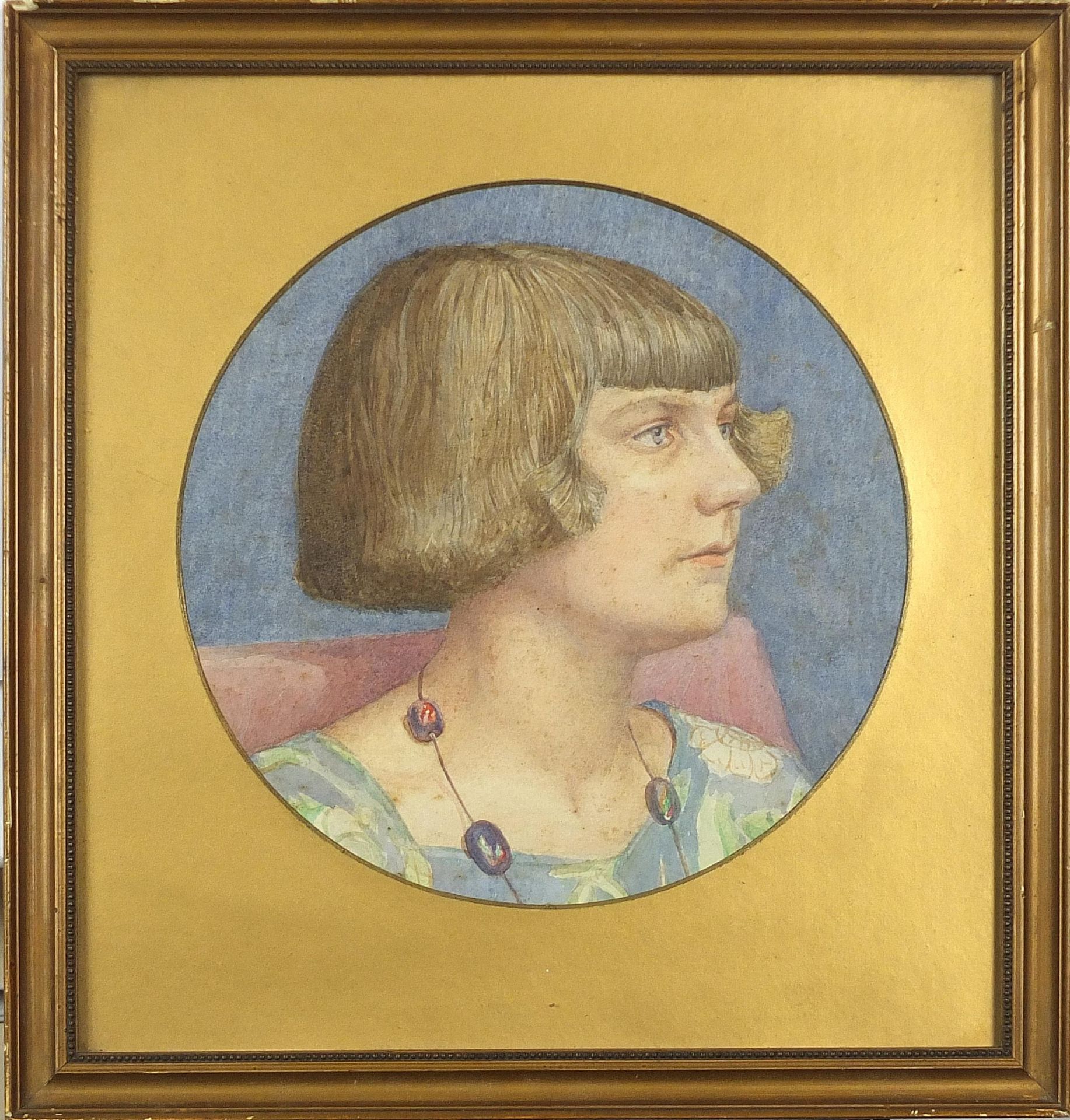 Thomas Capel Walton Smith - Head and shoulders portrait of a female, early 20th century oval - Image 2 of 4