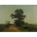 Graham Petley - Pan Lane, Hanningfield, oil on canvas, inscribed E Stacy Marks label verso,