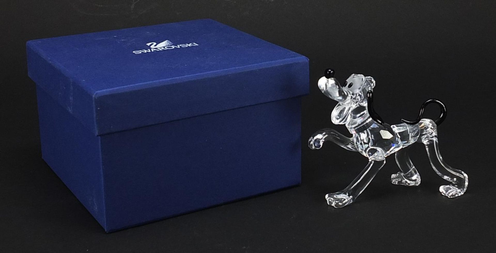 Swarovski Crystal Pluto Disney figure with box, 11cm in length