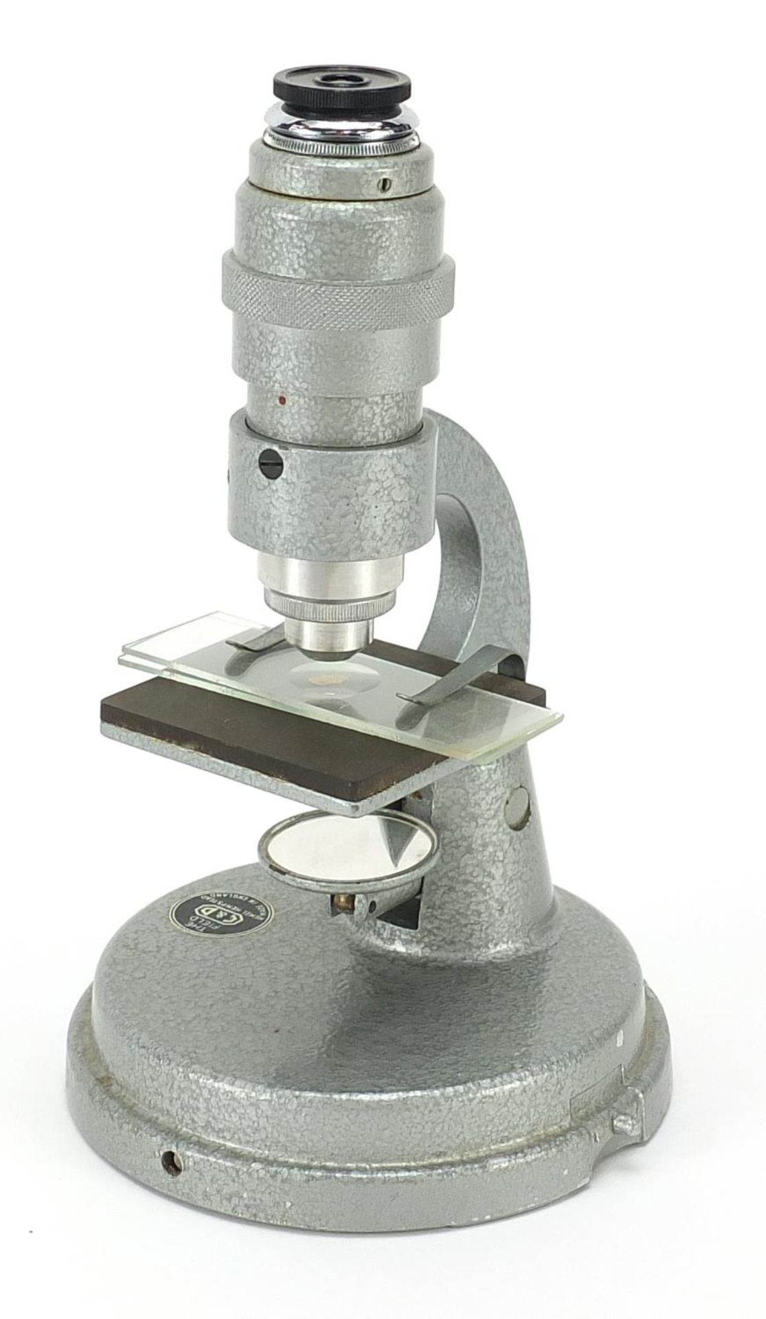 Vintage travelling microscope with case, 19cm high - Image 2 of 6