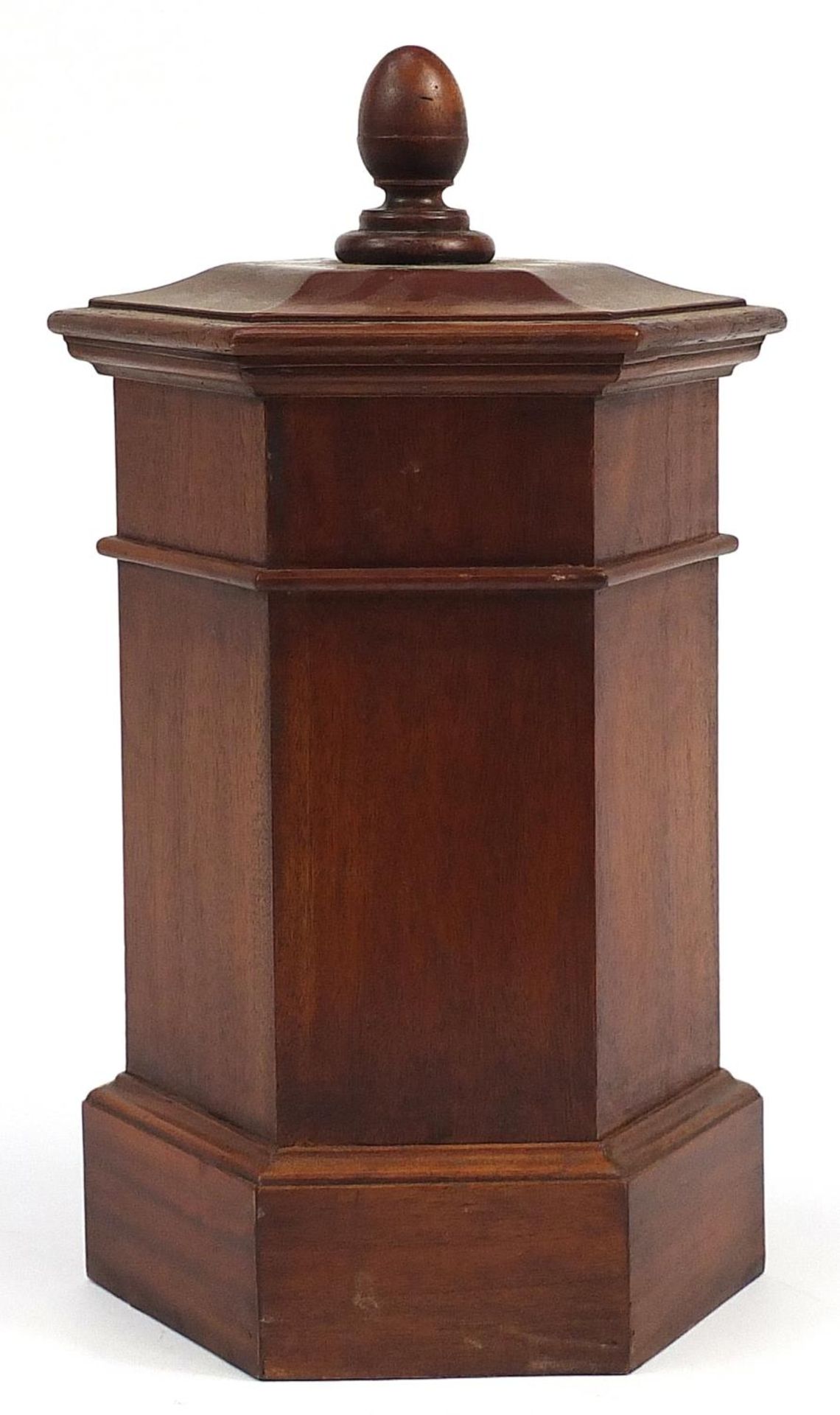 Georgian style hardwood table top letterbox in the form of a postbox, 46cm high - Image 2 of 3
