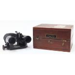 Barr & Stroud Ltd, pair of British military World War II GK5 binoculars with oak case numbered