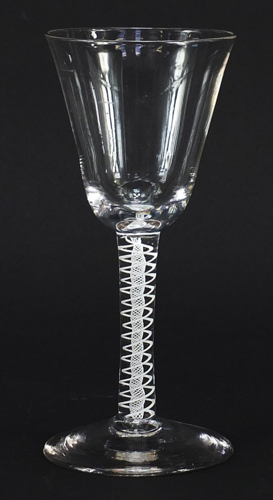 18th century wine glass with multiple opaque twist stem, 16.5cm high - Image 2 of 3