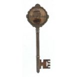 Deakin & Francis Ltd, Royal interest silver key with presentation box engraved HRH Princess