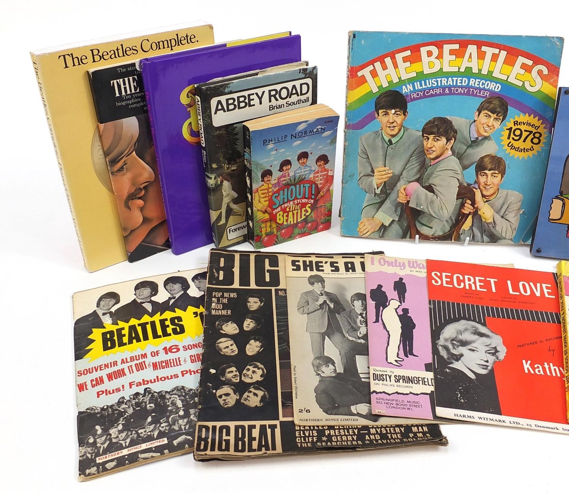 The Beatles related ephemera and a hand painted wooden plaque including The Beatles Complete - Image 2 of 3