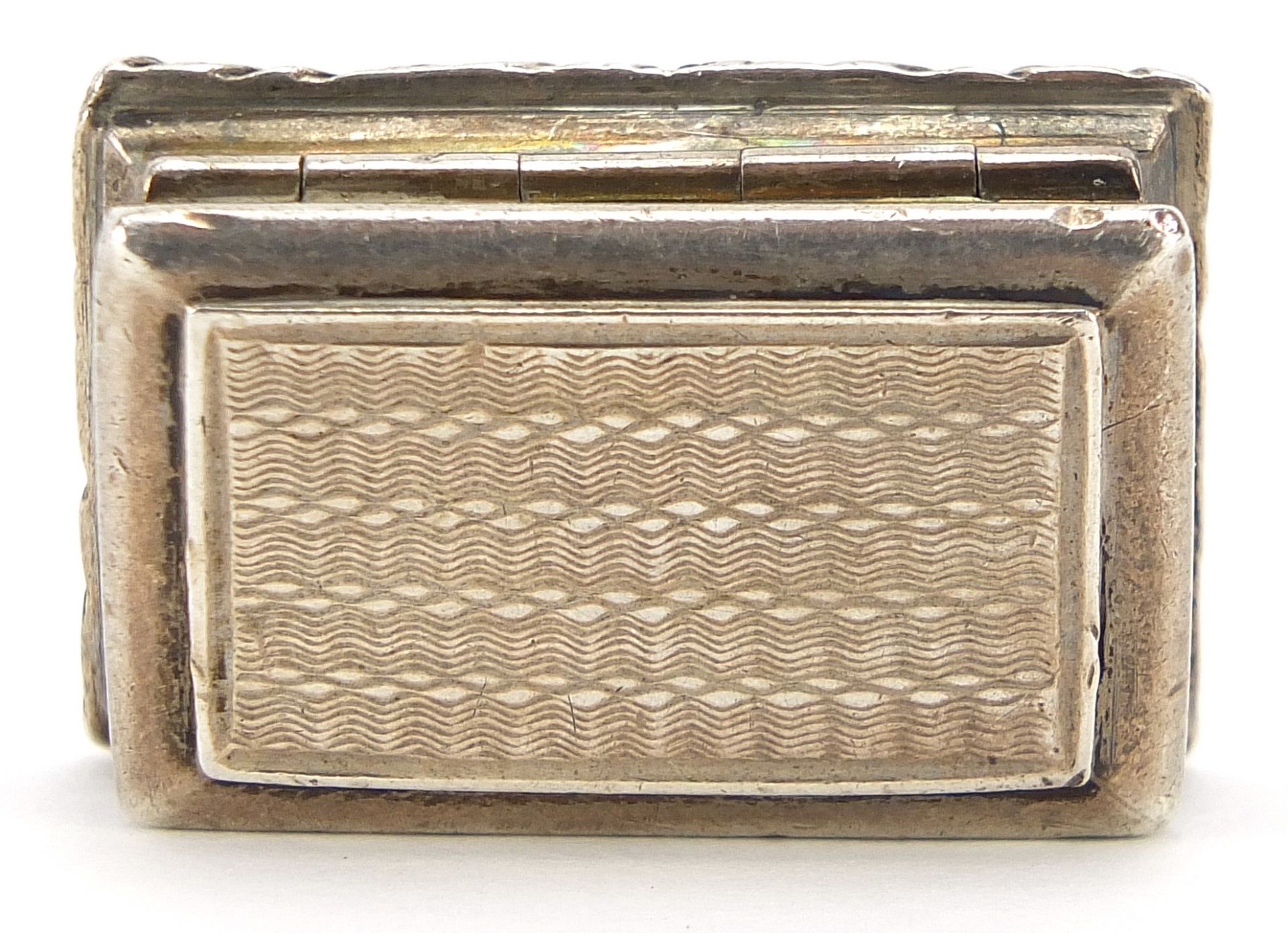 Joseph Willmore, George IV silver vinaigrette with hinged lid and gilt interior, Birmingham 1826, - Image 5 of 5