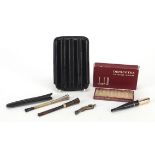 Smoking items including Dunhill cigarette holder, faux tortoiseshell cigarette holder with 9ct