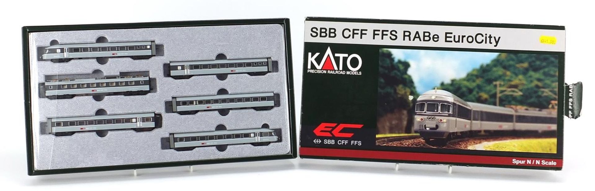 Kato N gauge model railway SBB CFF FFS RABe Euro City 6 - TLG set with box