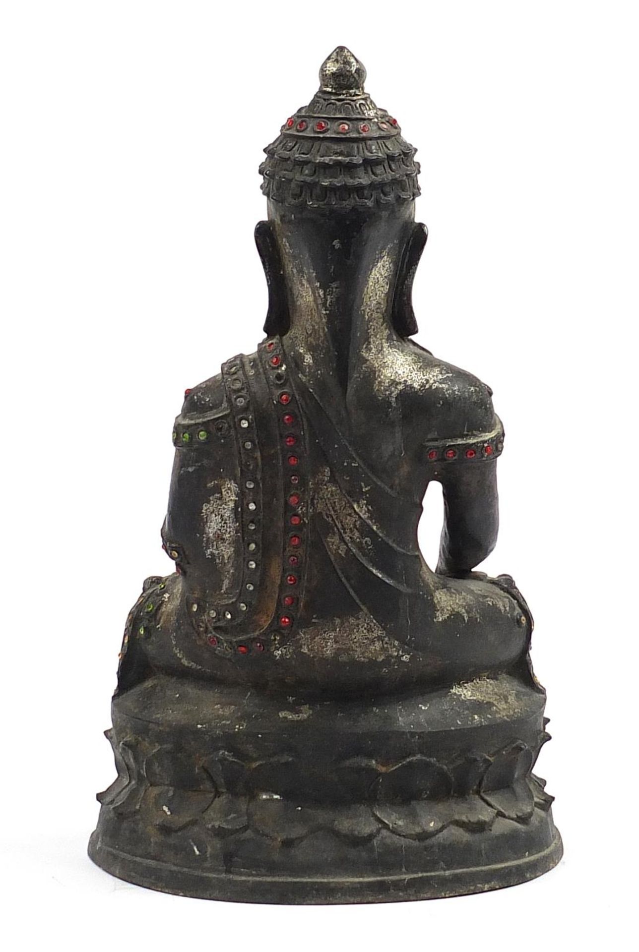 *WITHDRAWN* Large Chino Tibetan bronzed figure of seated Buddha, 48.5cm high - Image 2 of 3