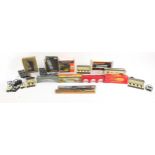 Model railway items including Gaugemasters and Tri-ang bridges with boxes