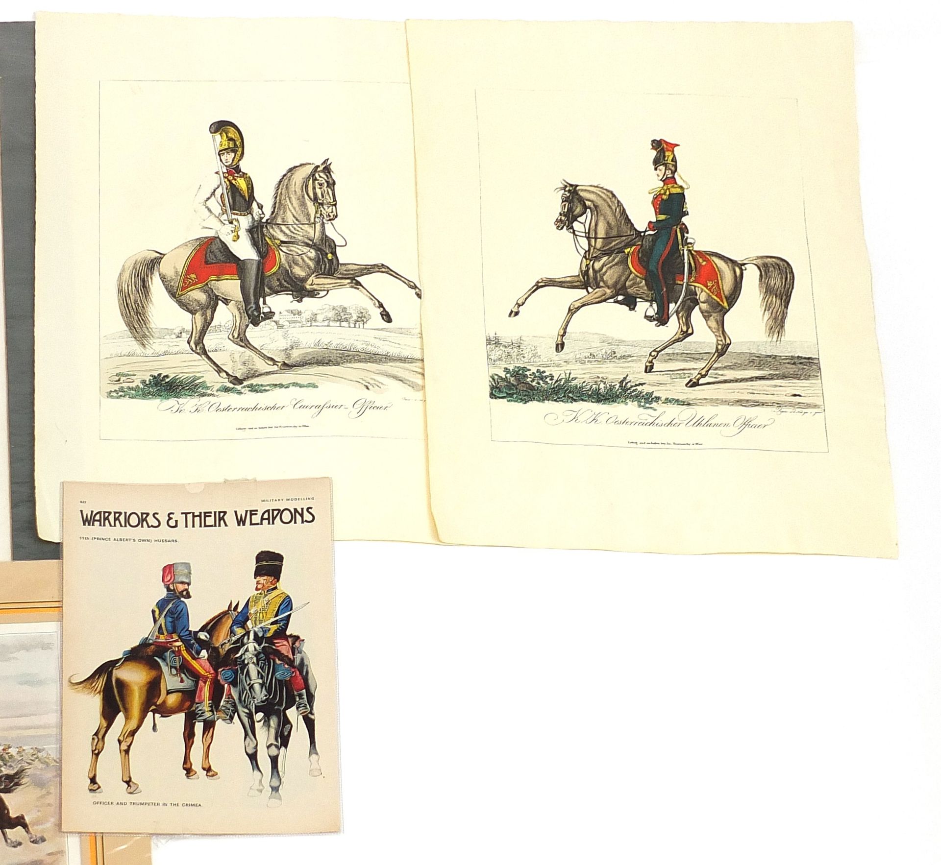 Soldiers in military dress, drum banners and soldiers on horseback, collection of military - Image 4 of 4