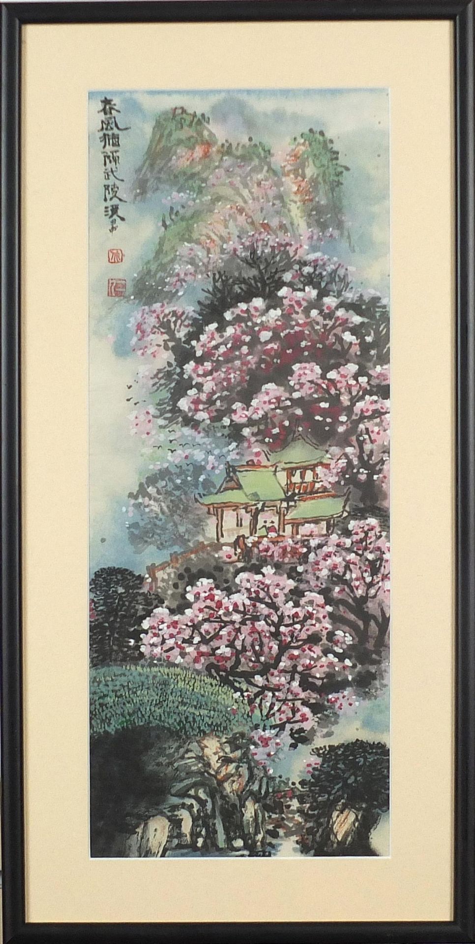 The Four Seasons, set of four Chinese ink and watercolours with character marks and red seal - Image 15 of 17