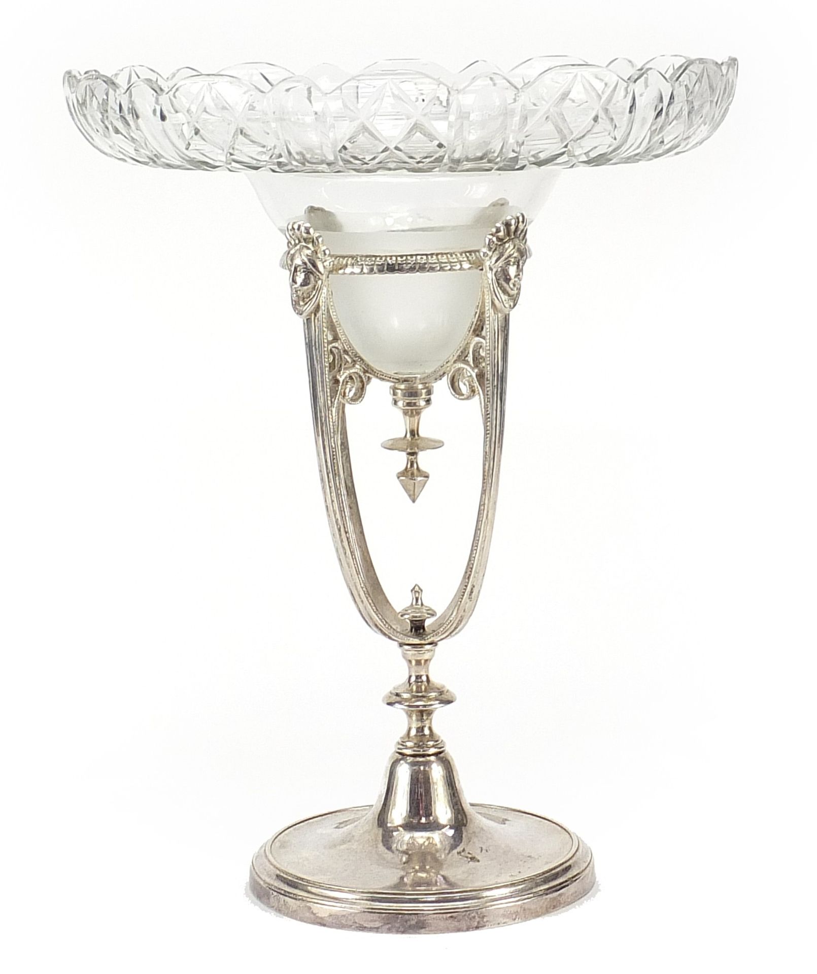 WMF style silver plated centrepiece with cut glass bowl, 36.5cm high - Image 2 of 3