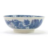 George III commemorative blue and white printed bowl marking The King's Health with receipt for £