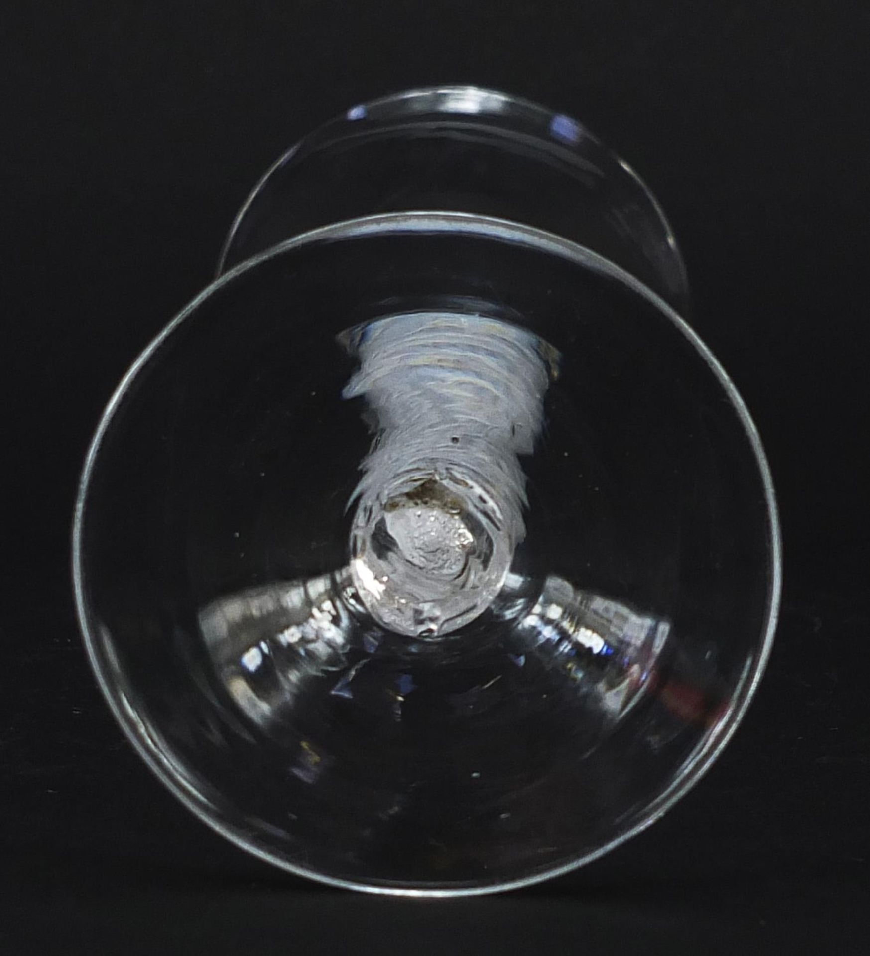 18th century wine glass with multiple opaque twist stem, 19.5cm high - Image 3 of 3