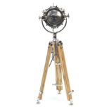 Spotlight design floor standing lamp with extending tripod base, 108cm high not extended