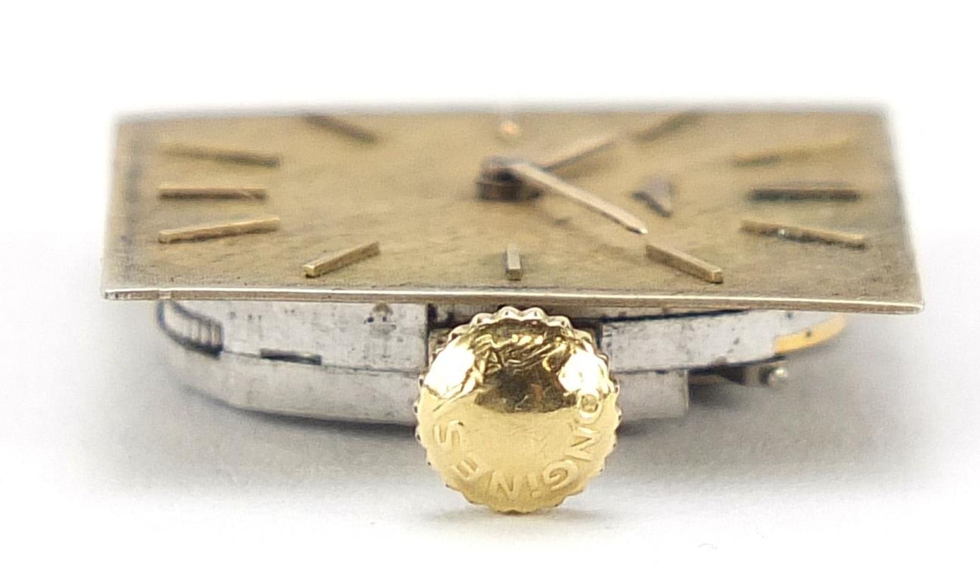 Vintage Longines wristwatch movement and crystal, numbered 13077360, 19mm wide - Image 4 of 4