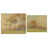 Mary S Hagarty - Rural landscapes, pair of late 19th/early 20th century signed watercolours, each