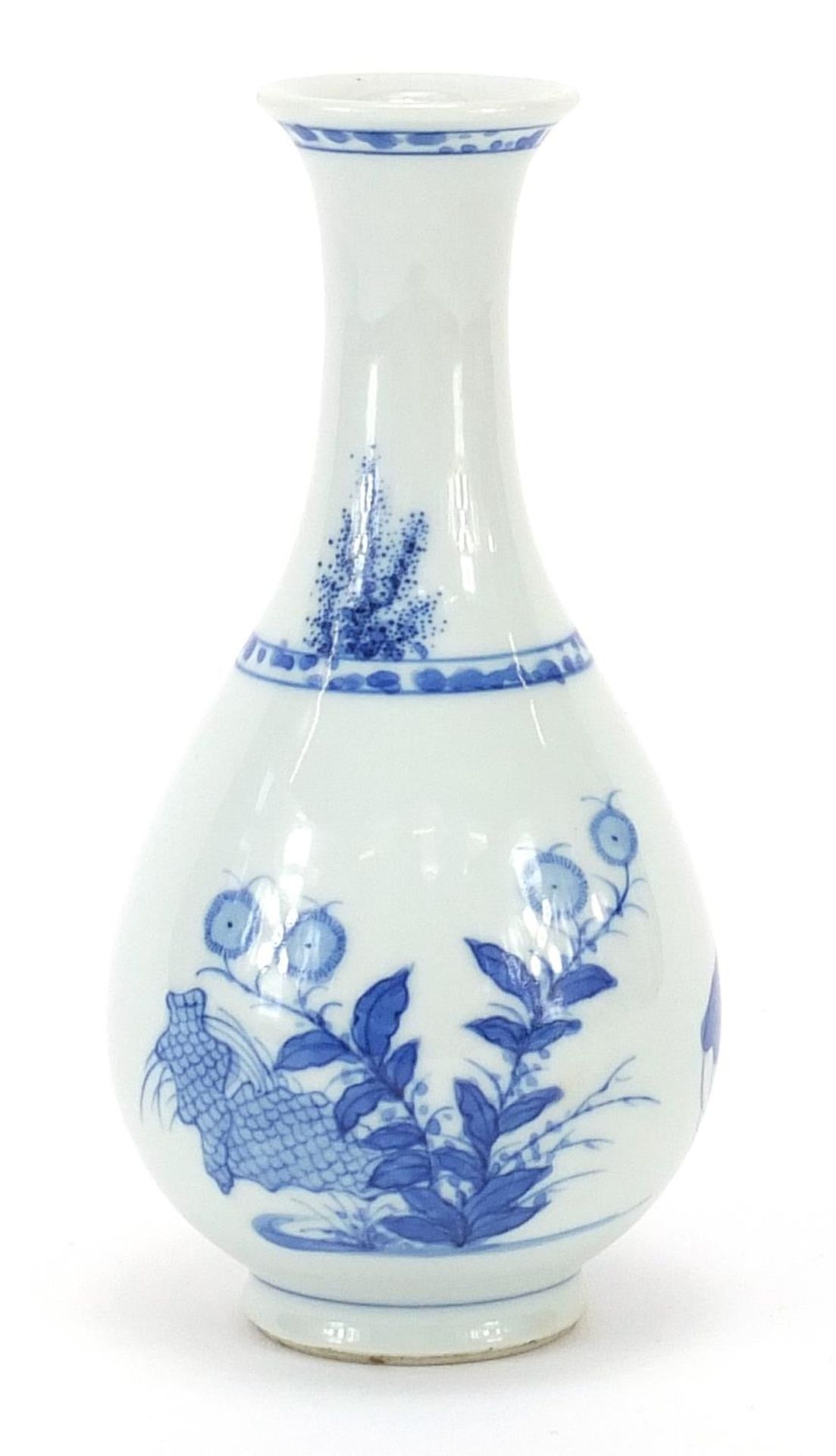 Chinese blue and white porcelain vase hand painted with children playing, 16cm high - Image 2 of 3