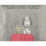 Schulz - Never Complain about the Weather ... Whimper, but don't Complain, print mounted and framed,