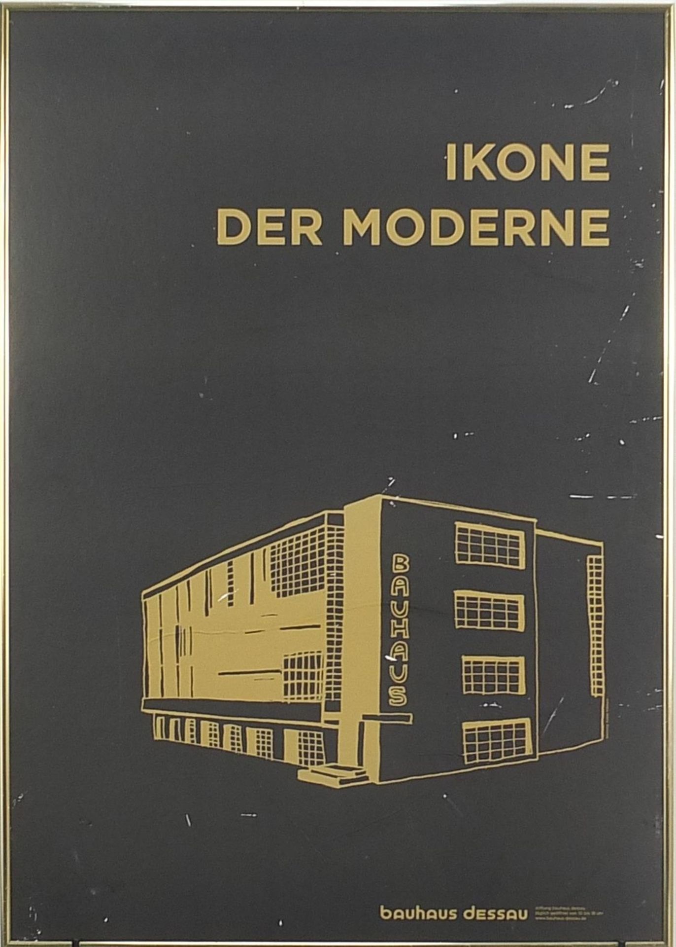 Bauhaus Dessau cardboard poster print, mounted and framed, 85cm x 60cm excluding the mount and frame