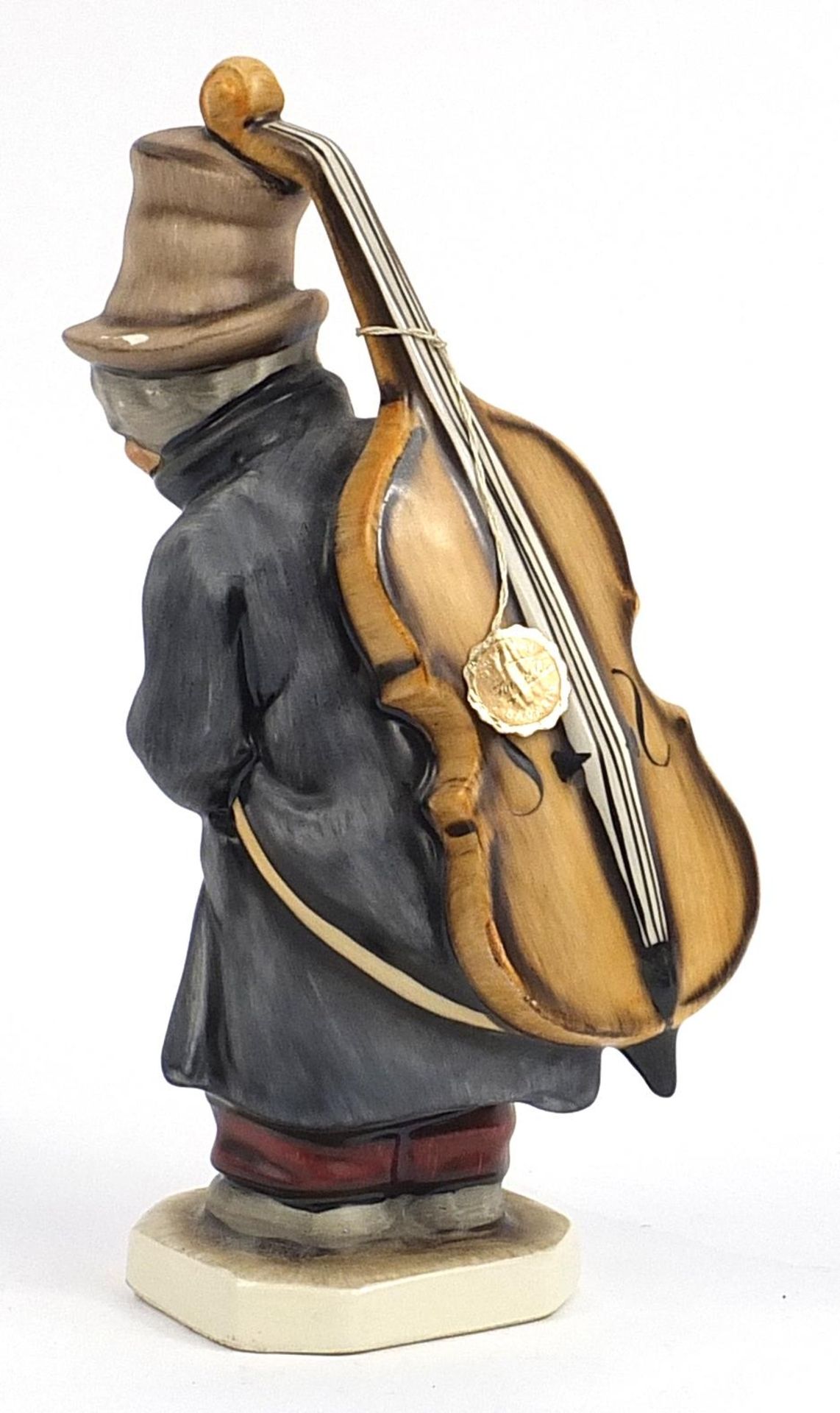 Large Fridel Austrian hand painted pottery model of a cello player, 28cm high - Image 2 of 5