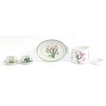 Fruit design pottery including Portmeirion jardiniere and platter, the jardiniere 14cm high