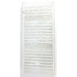 As new boxed Hydroline white towel radiator, approximately 100cm high