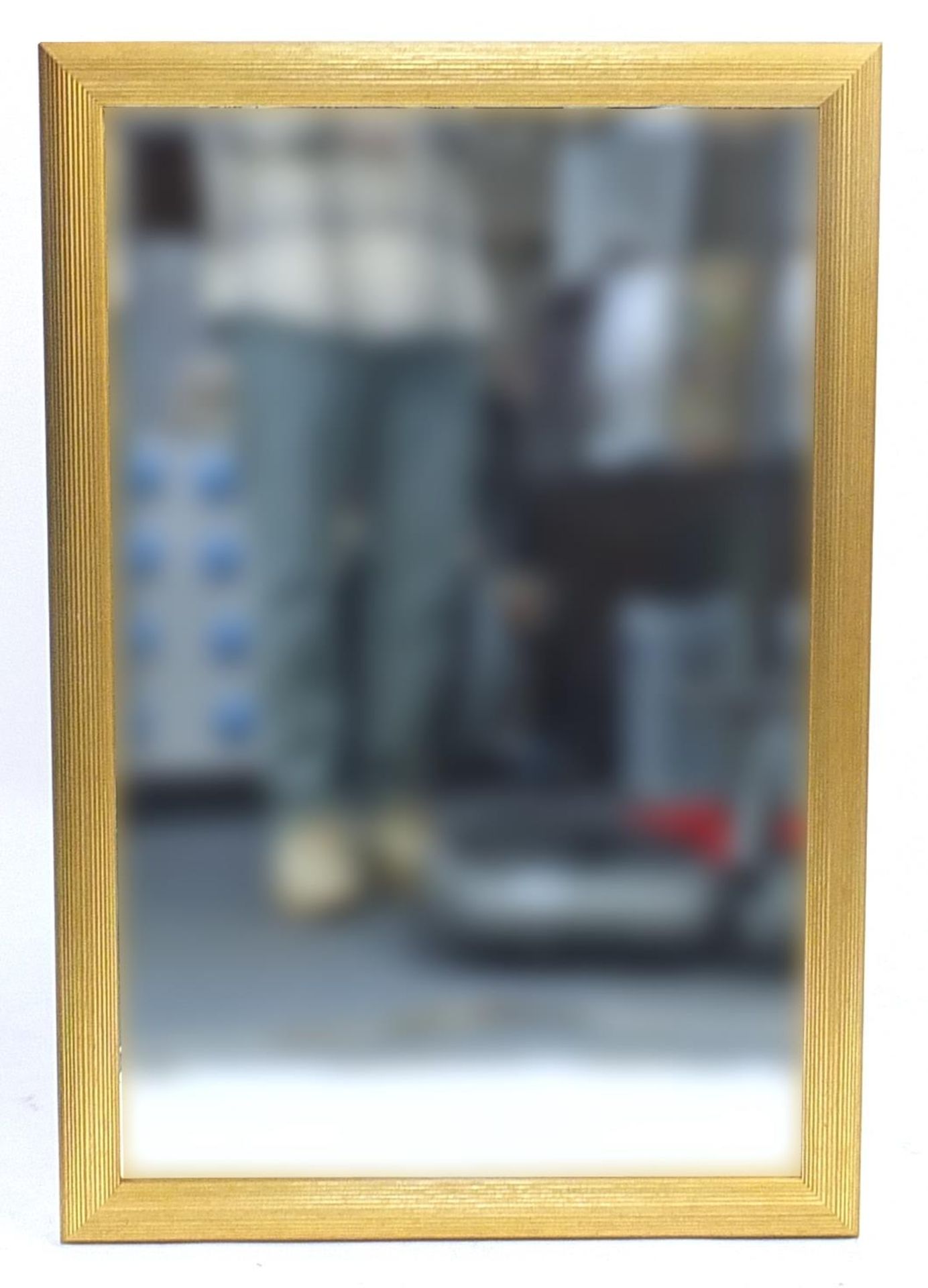 Rectangular gilt framed wall mirror with bevelled glass, 96cm x 64cm - Image 2 of 3