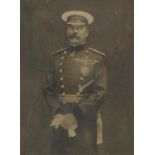 Field Marshal Earl Kitchener, Military interest black and white photographic print, mounted and