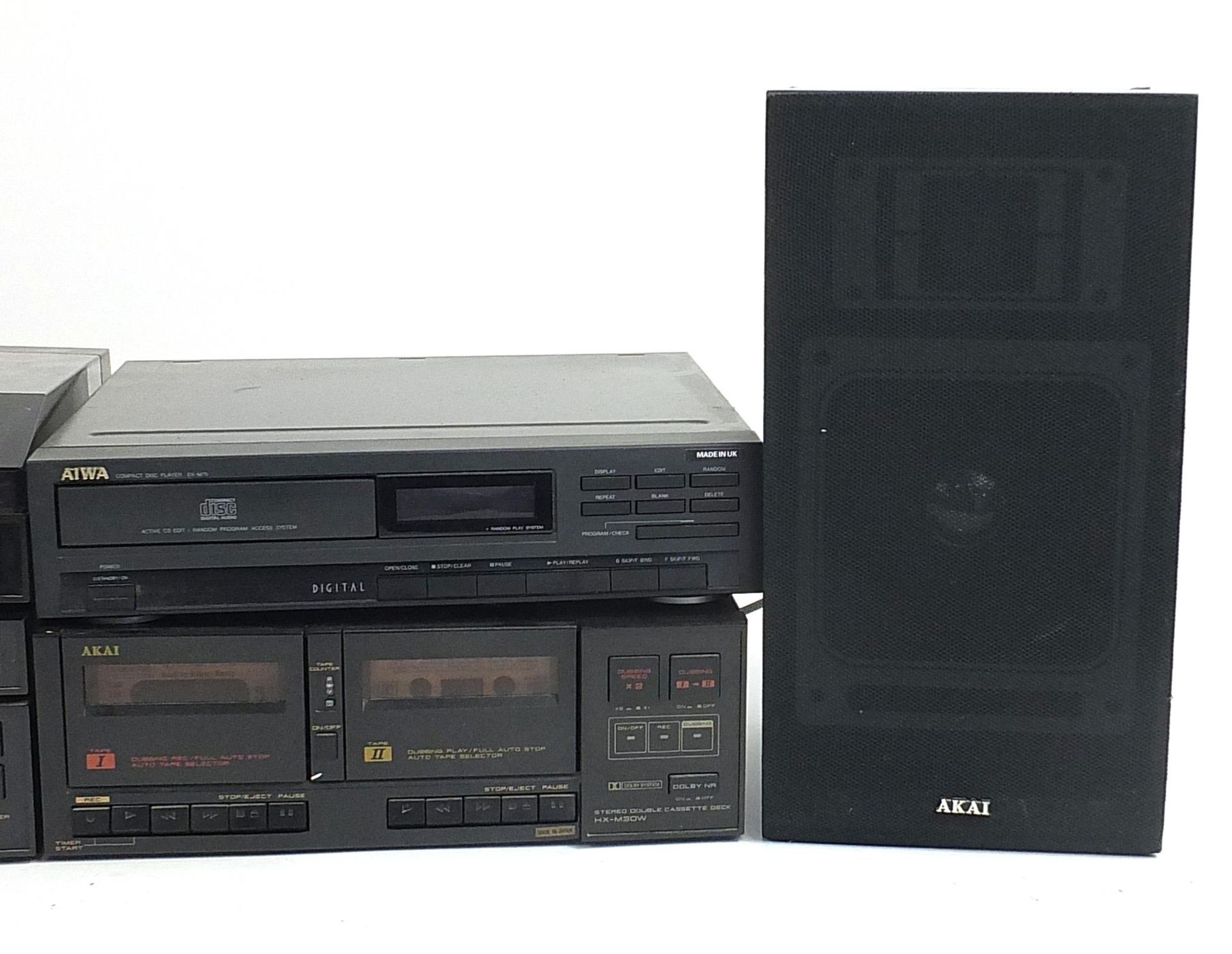 Akai stereo system including seperate cassette recorder, tuner, radio record deck and Aiwa digital - Image 3 of 3