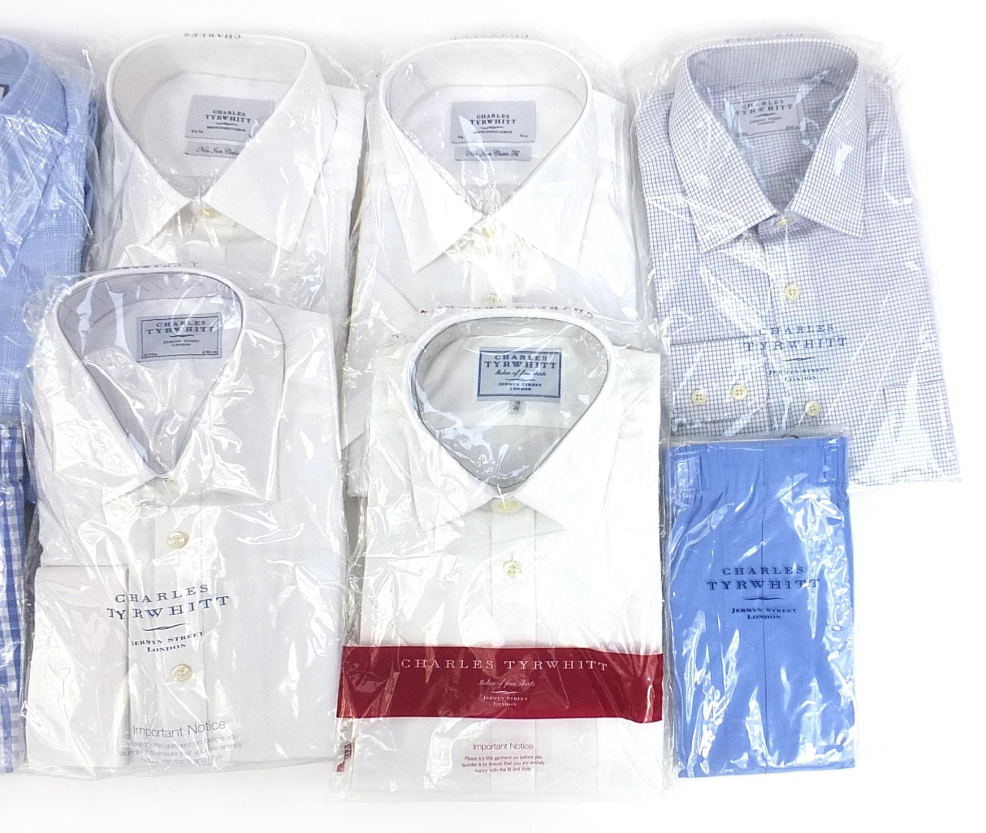 Assorted Charles Tyrwhitt Jermyn Street London unopened shirts including 16 and 16 1/2 and two pairs - Bild 3 aus 3