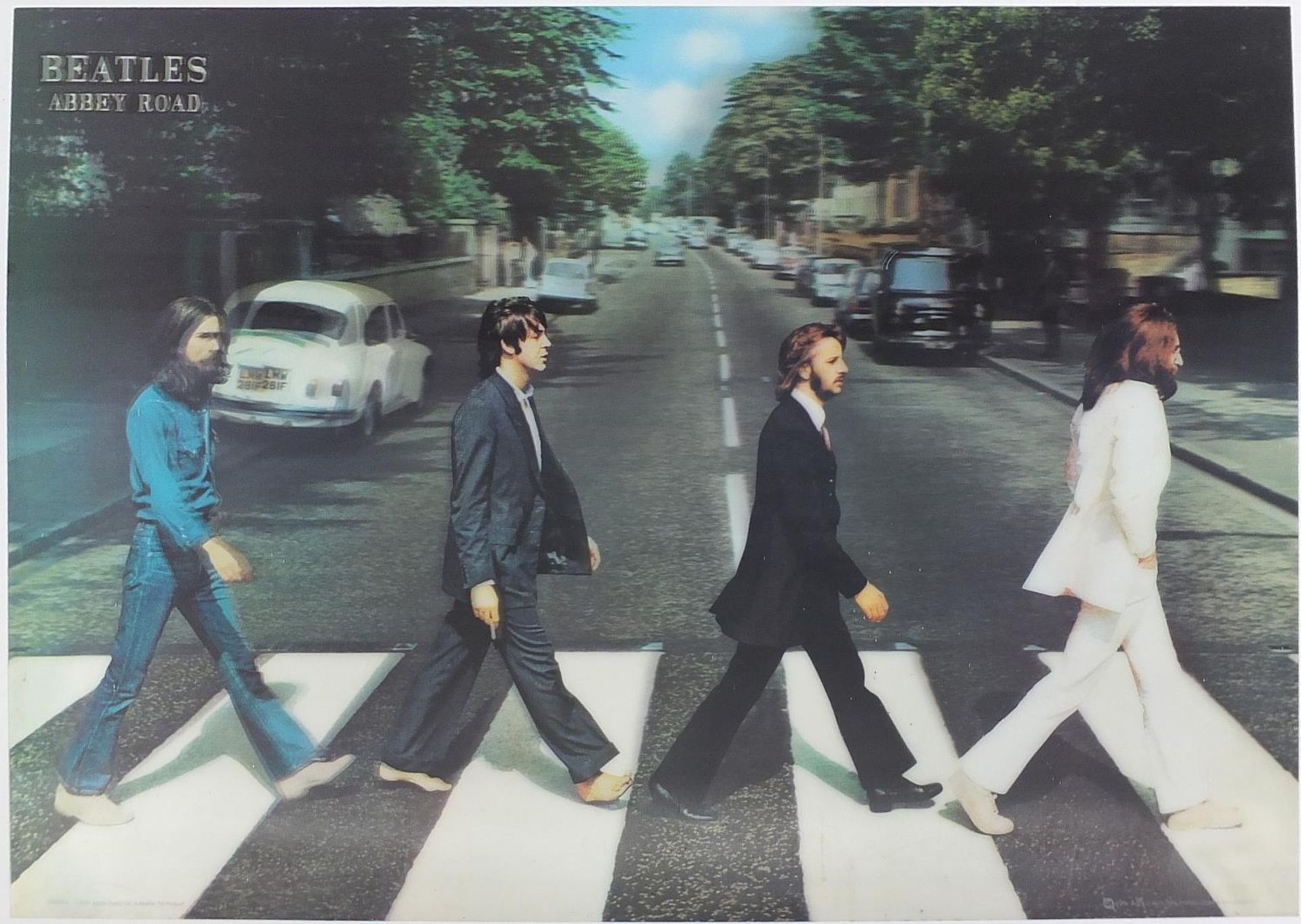 Beatles Abbey Road holographic picture, 2009 Apple Court Limited, 69cm x 49cm