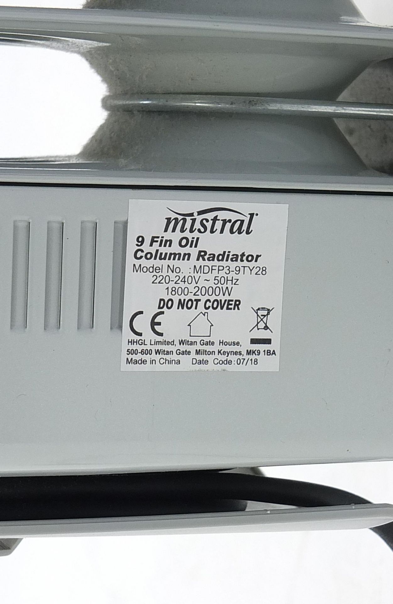 Mistral electric heater, 60cm x 40cm - Image 3 of 3