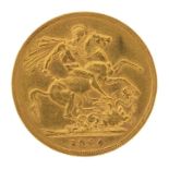 Queen Victoria Young Head 1884 gold sovereign - this lot is sold without buyer's premium