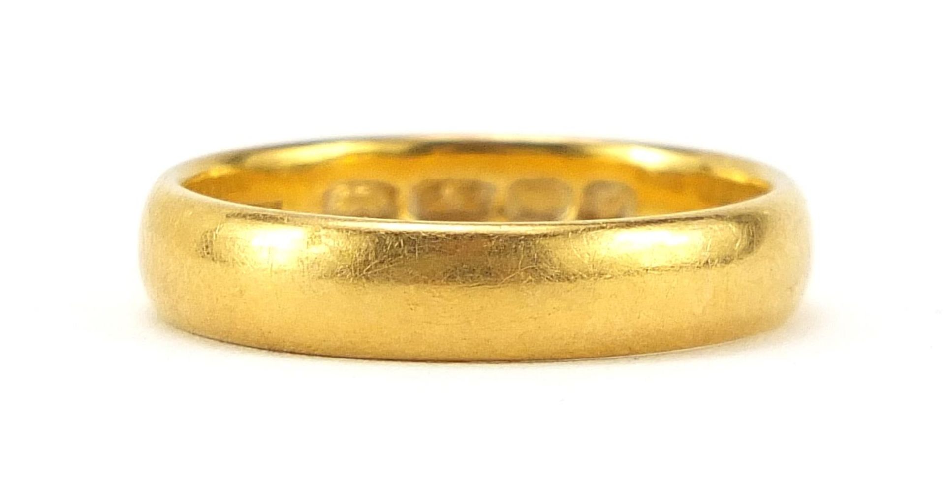 22ct gold wedding band, London 1962, size O/P, 5.5g - this lot is sold without buyer's premium