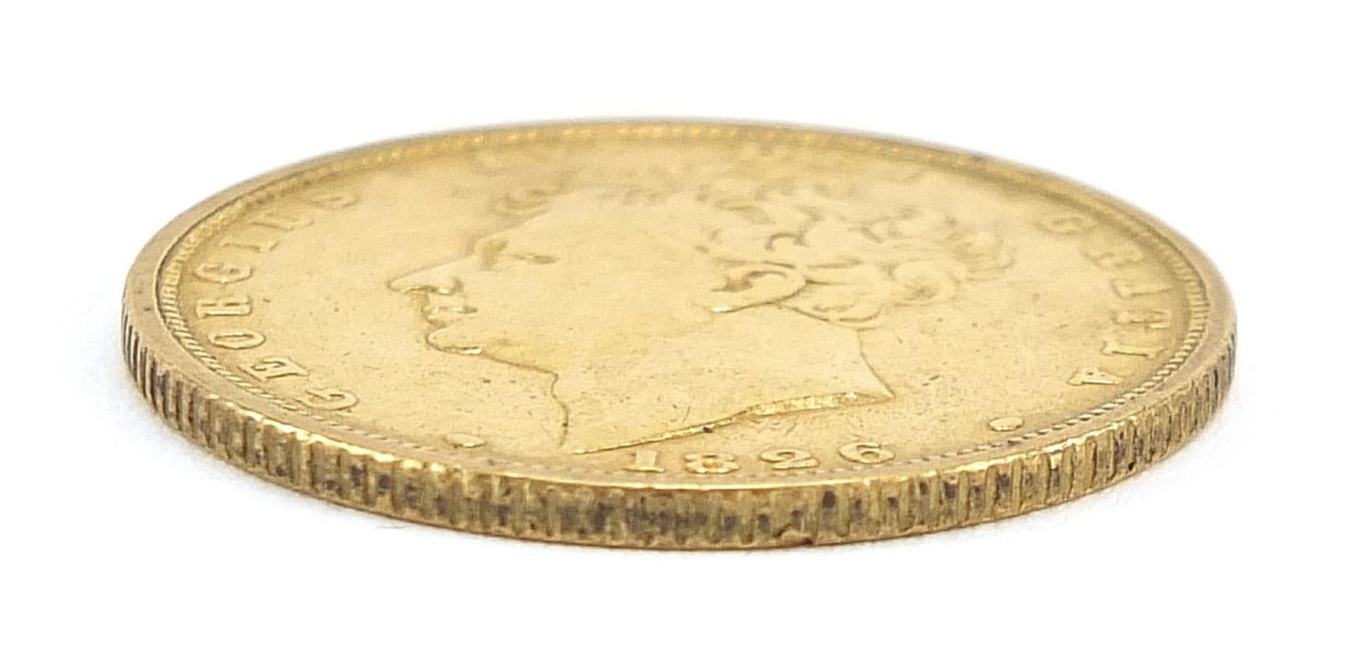 George IV 1826 gold shield back sovereign - this lot is sold without buyer's premium - Image 3 of 3