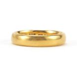 Victorian 22ct gold wedding band, London 1857, size O, 6.1g -this lot is sold without buyer's premiu