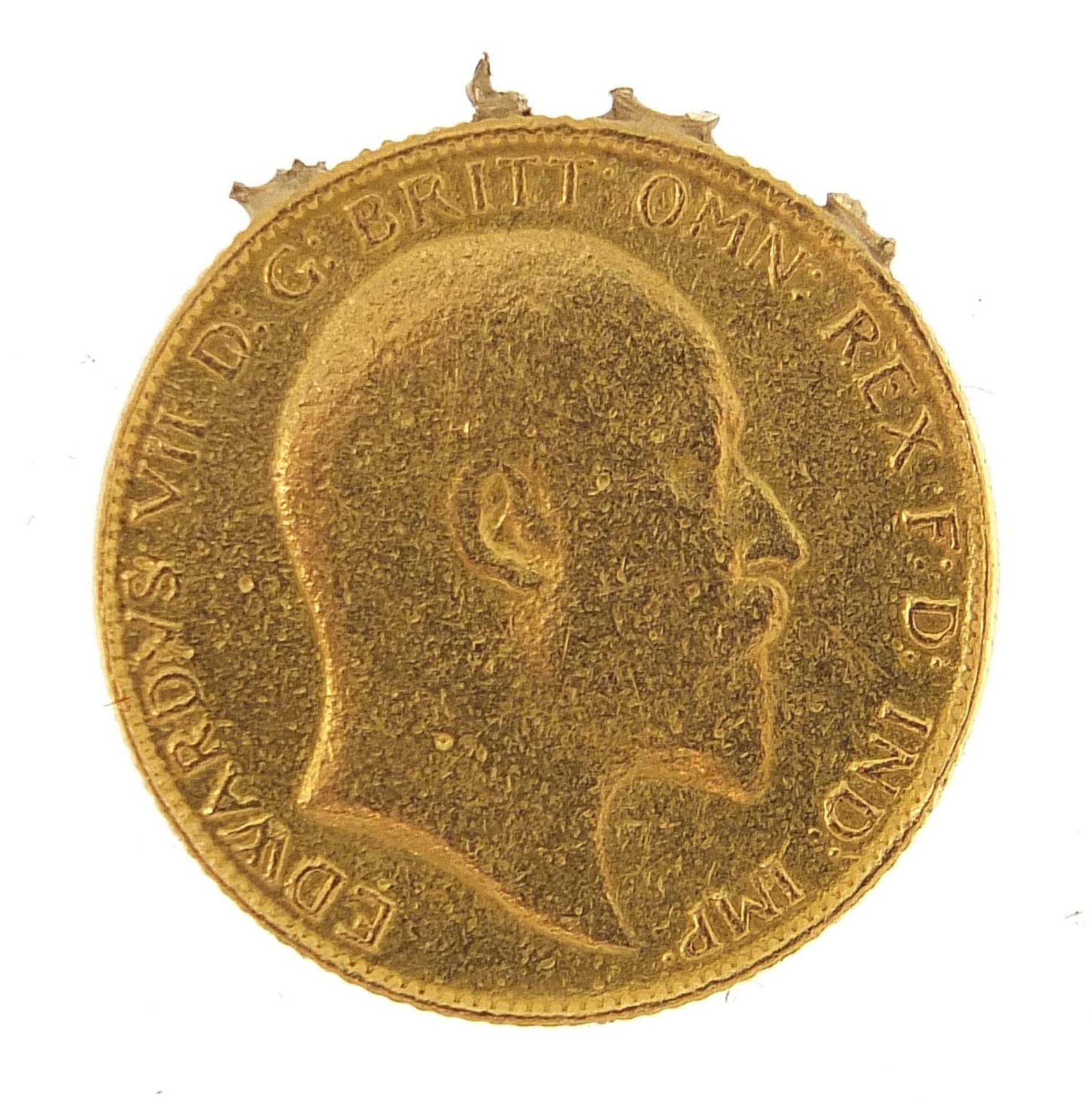 Edward VII 1908 gold half sovereign - this lot is sold without buyer's premium - Bild 2 aus 3