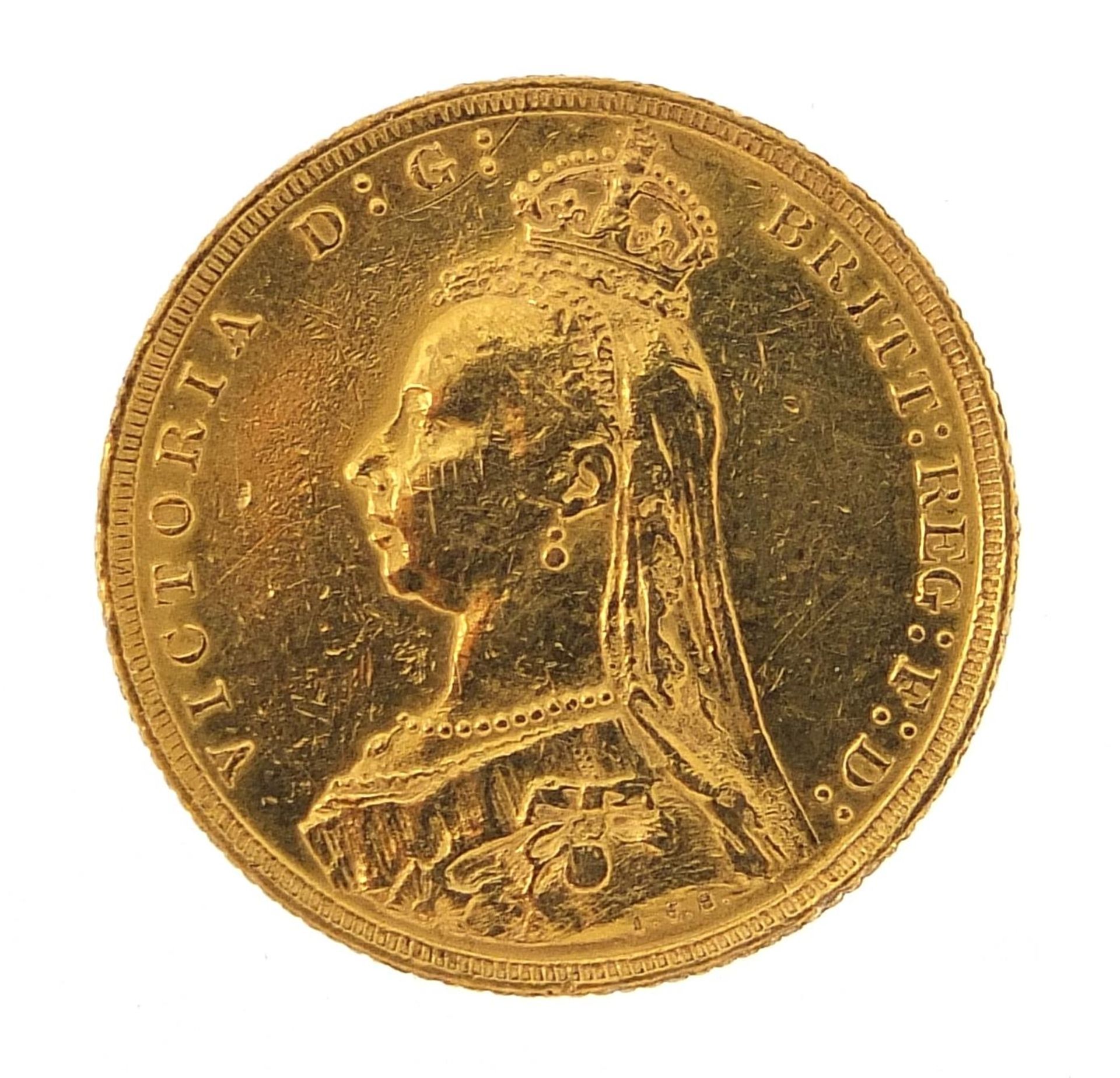 Queen Victoria Jubilee Head 1891 gold sovereign, Melbourne mint - this lot is sold without buyer's - Image 2 of 3